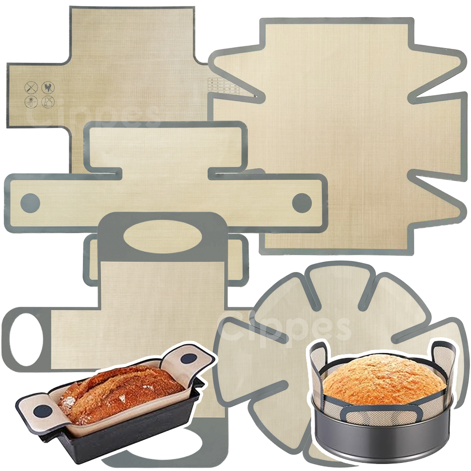 Kitchen And Baking Equipment - Silicone Bread Loaf Pan Liners, Reusable
