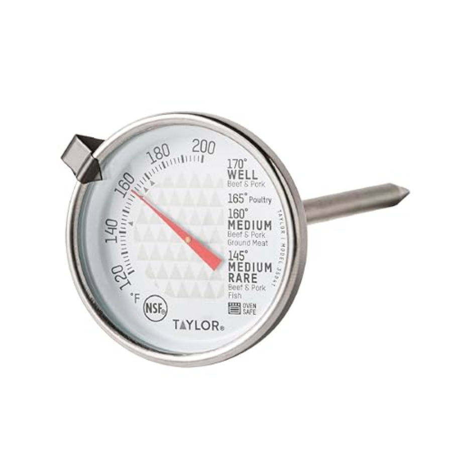 Oven Thermometer Analog - Leave-in Meat Oven Safe Analog Dial