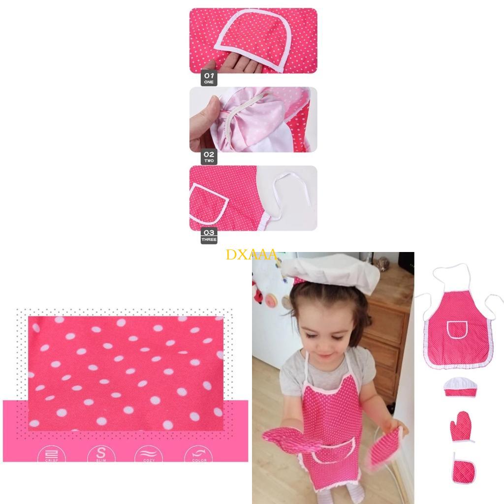 Kitchen For Baking - DXAA Child Cooking Apron Chef's Hat