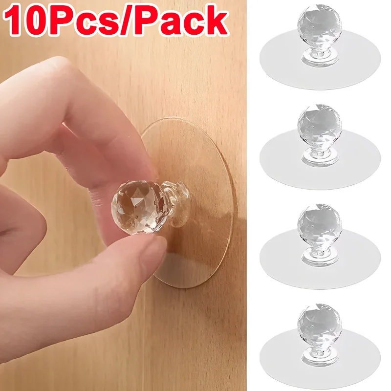 Kitchen Queen - 2/10Pcs Punch-free Drawer Knobs Self-Adhesive Kitchen
