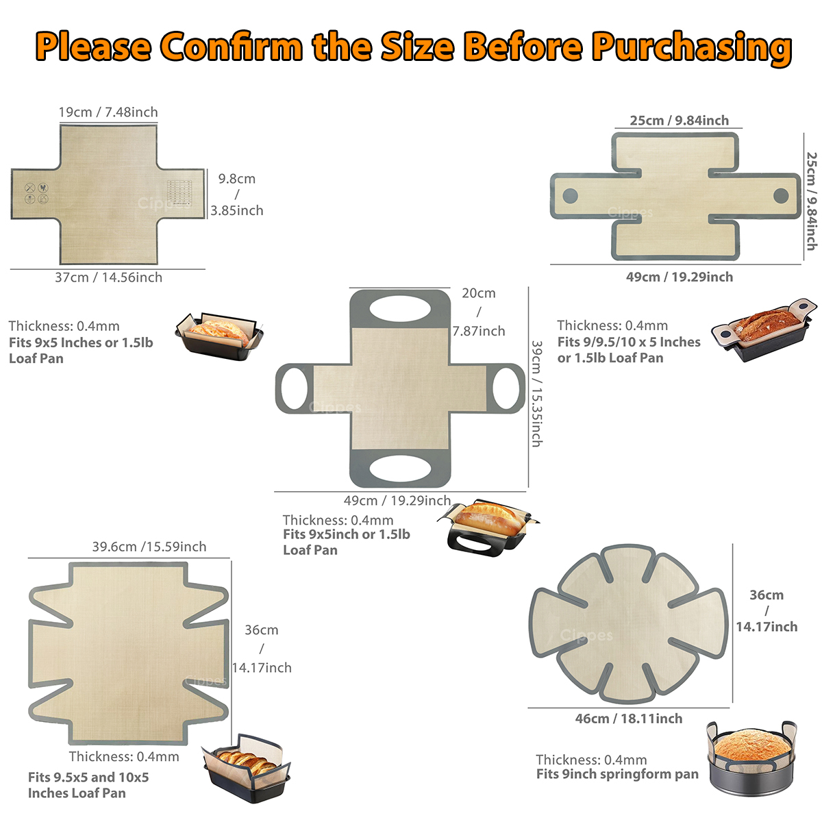 Silicone Bread Loaf Pan Liners - Kitchen And Baking Equipment 评论和价格