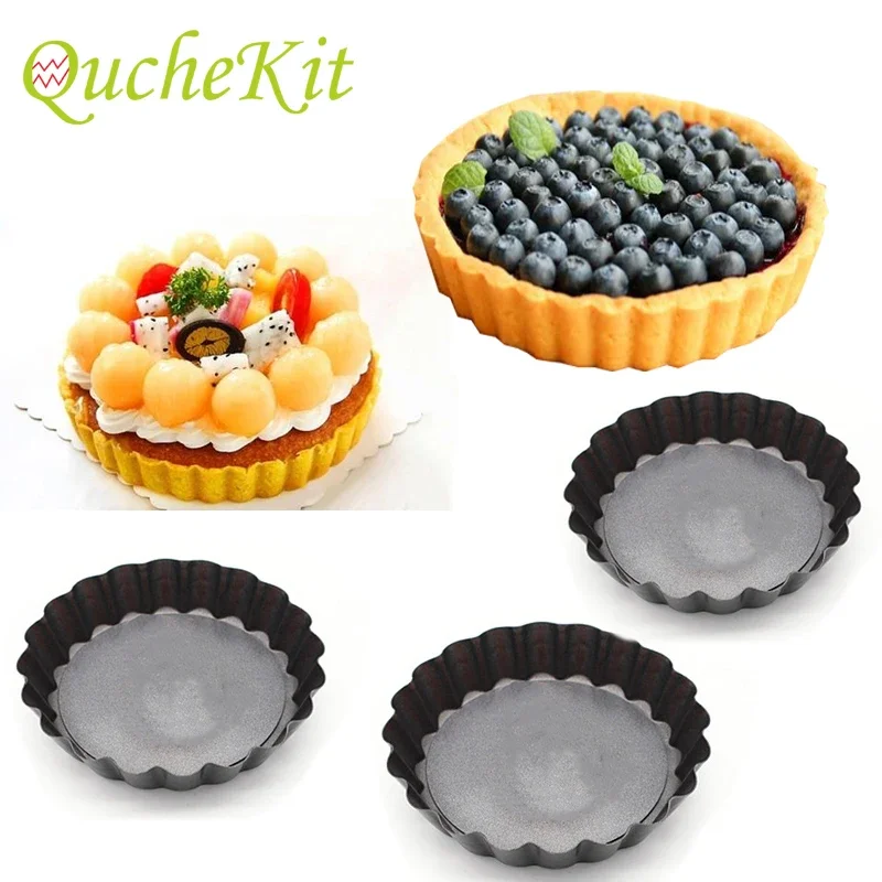 6Pcs Non-Stick Tart Quiche Fla - Tart Pan Loose 评论和价格