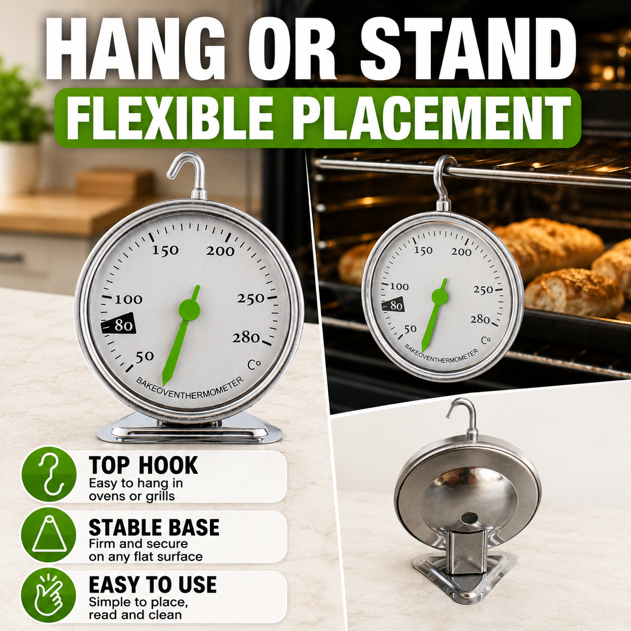 Analog Oven Thermometer 50-280 - Oven Thermometer Analog 评论和价格
