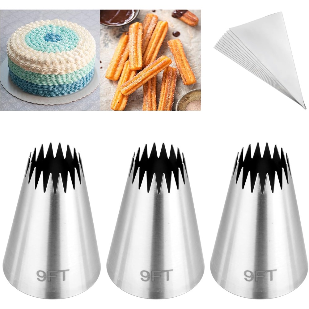 3Pcs Piping Bags and Tips Set, - Kitchen And Baking Equipment 评论和价格