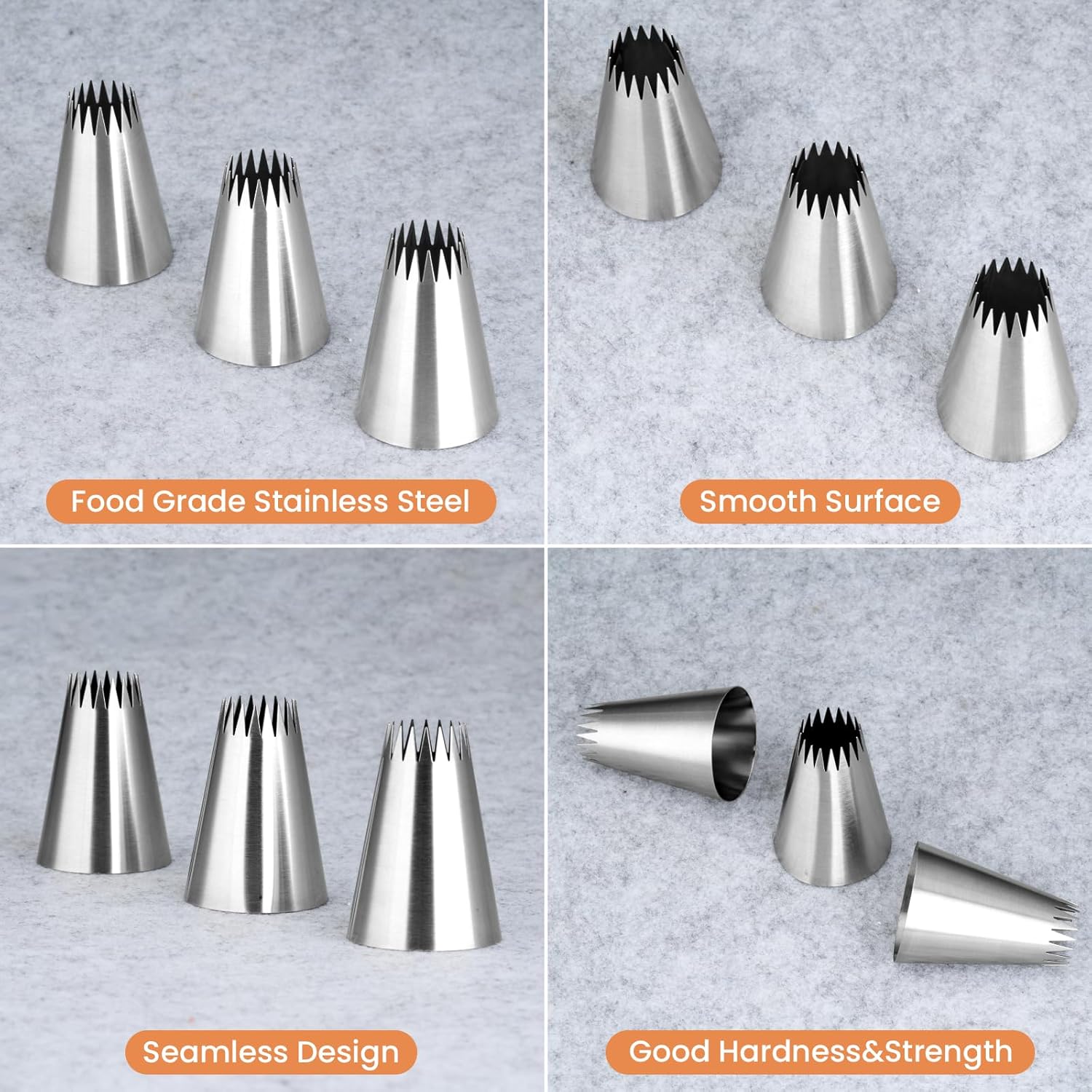 3Pcs Piping Bags and Tips Set, - Kitchen And Baking Equipment 评论和价格