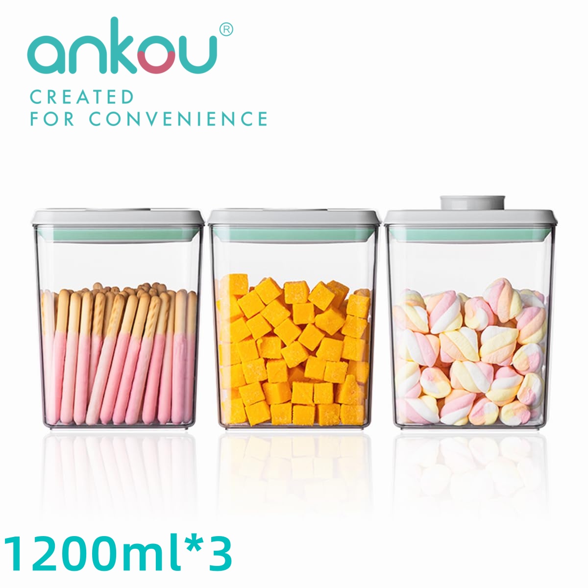 Ankou 3Pcs 1.2L Pop Airtight F - Kitchen Zo 评论和价格