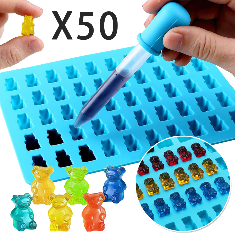 50Grids Gummy Bear Mold Silico - Kitchen Appliances For Baking 评论和价格
