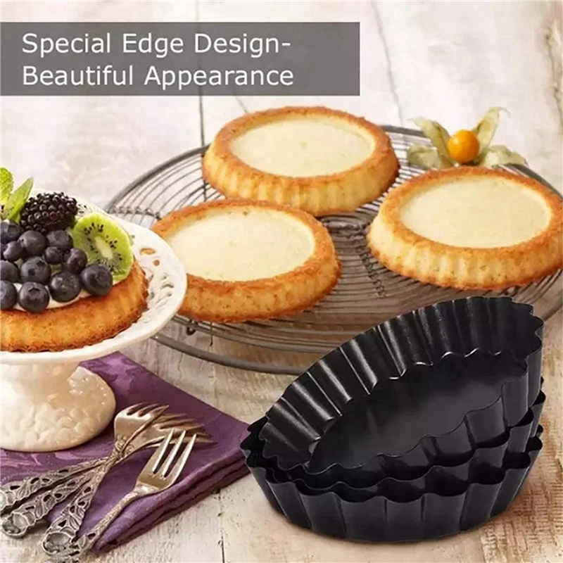 A008 18Pcs 4In/10Cm Mini Pie M - Tart Pan Loose 评论和价格