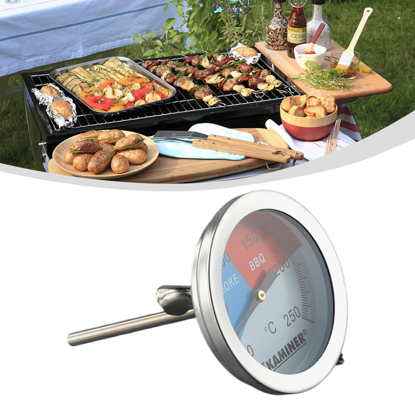 1pc BBQ Grill Thermometer Edel - Oven Thermometer Analog 评论和价格