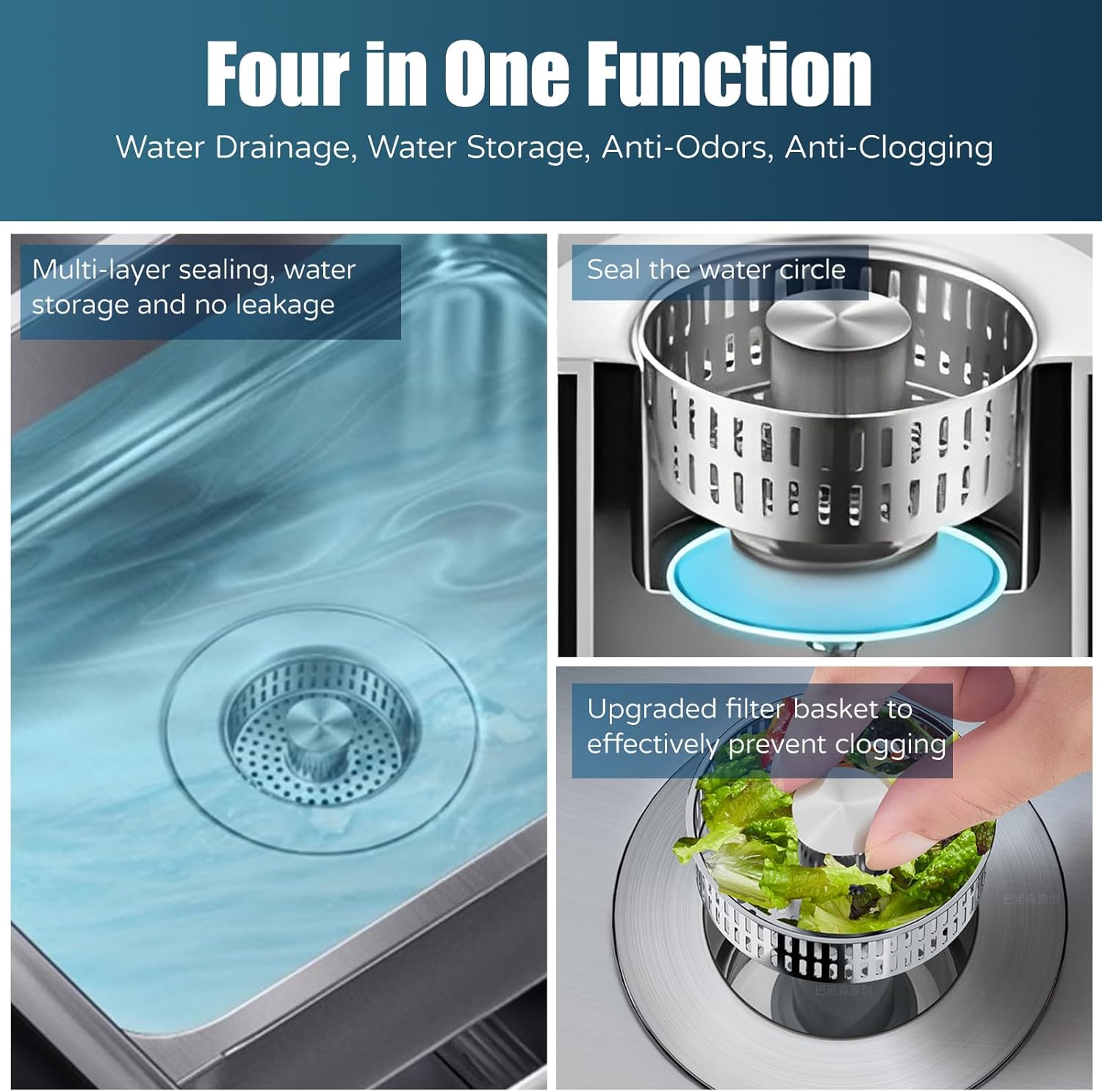 Kitchen Sink Drain Strainer, 4 - Kitchen Up 评论和价格