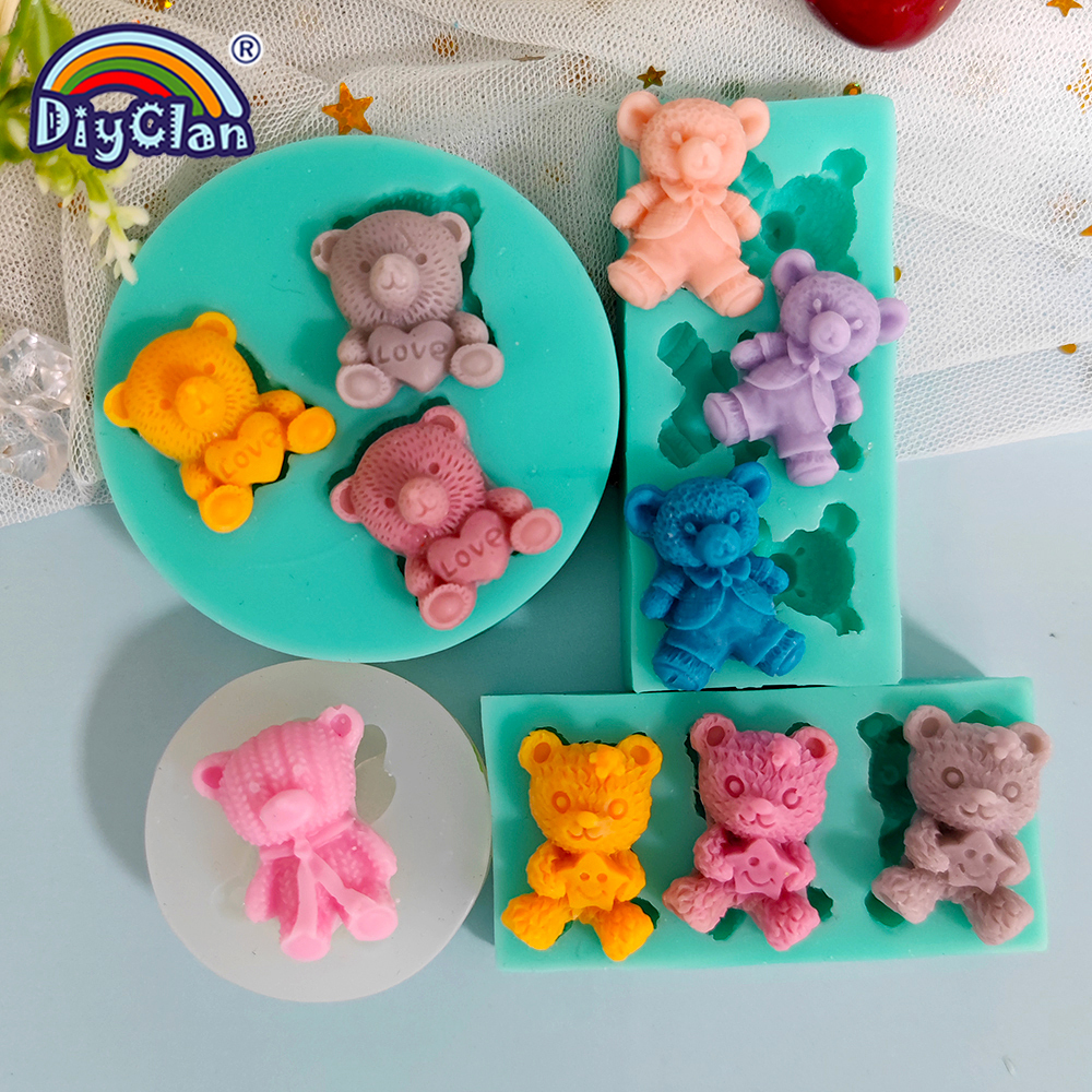 Cute Mini Bear Silicone Mold F - Kitchen Appliances For Baking 评论和价格