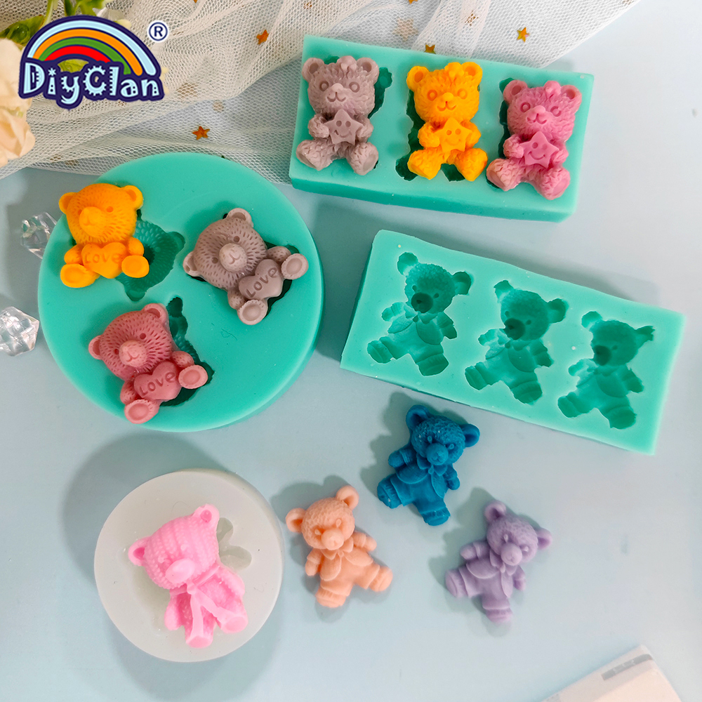 Cute Mini Bear Silicone Mold F - Kitchen Appliances For Baking 评论和价格