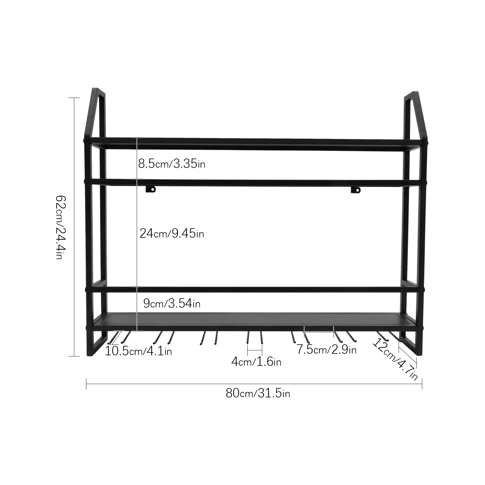 Double-layer Wine Rack Wall-Mo - Kitchen Zo 评论和价格