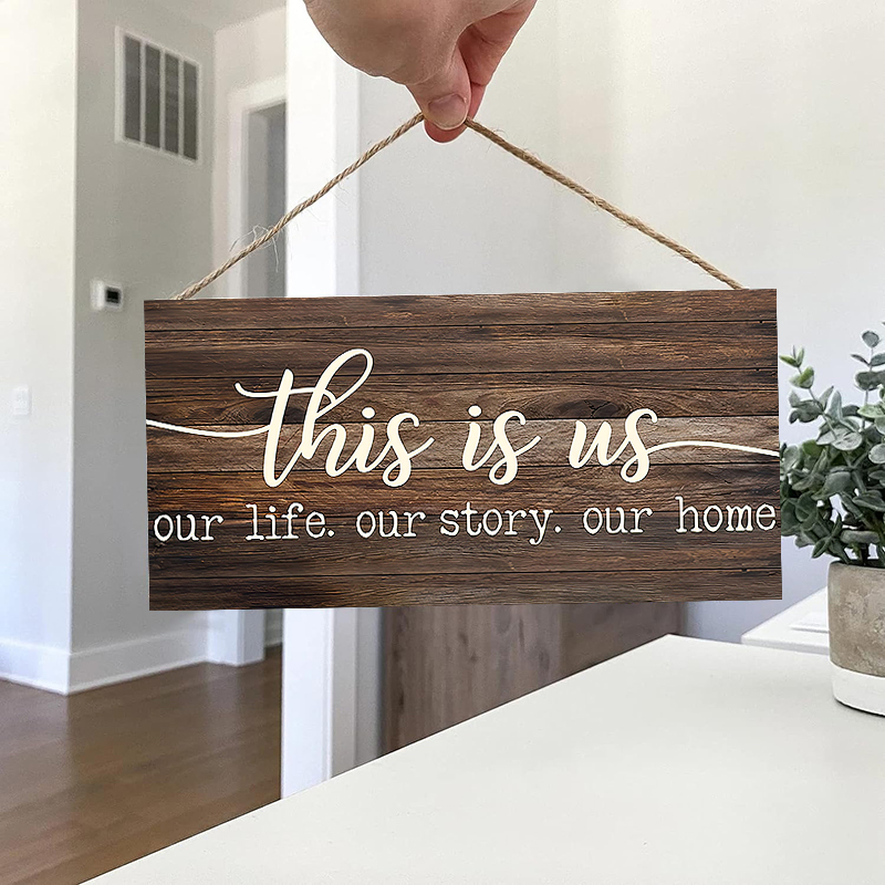 Rustic This is us Wall Hanging - Kitchen Queen 评论和价格