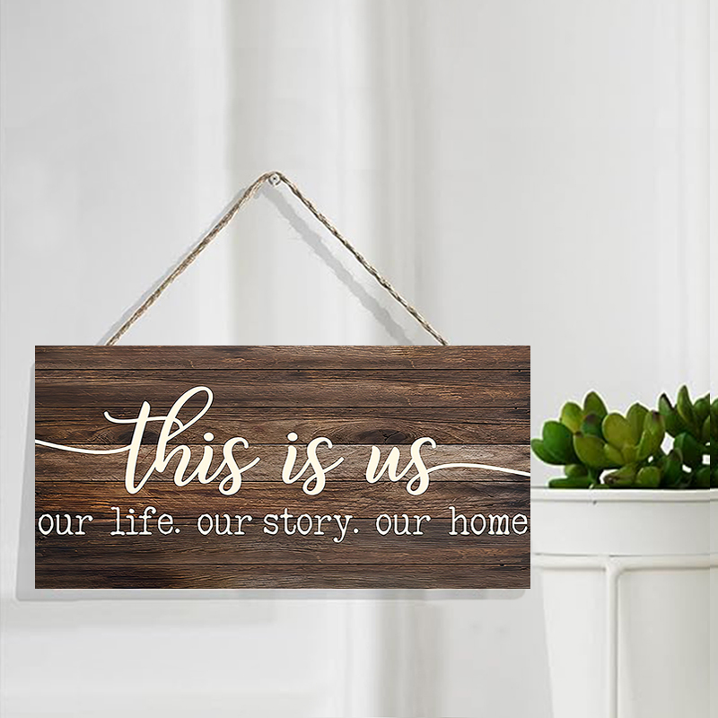 Rustic This is us Wall Hanging - Kitchen Queen 评论和价格