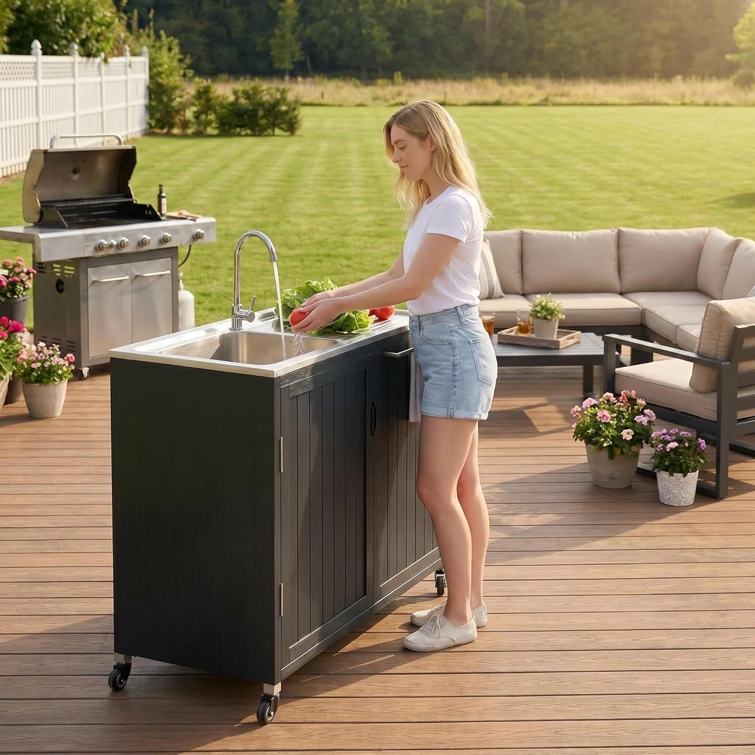 Outdoor Kitchen Island with 30 - Kitchen Queen 评论和价格