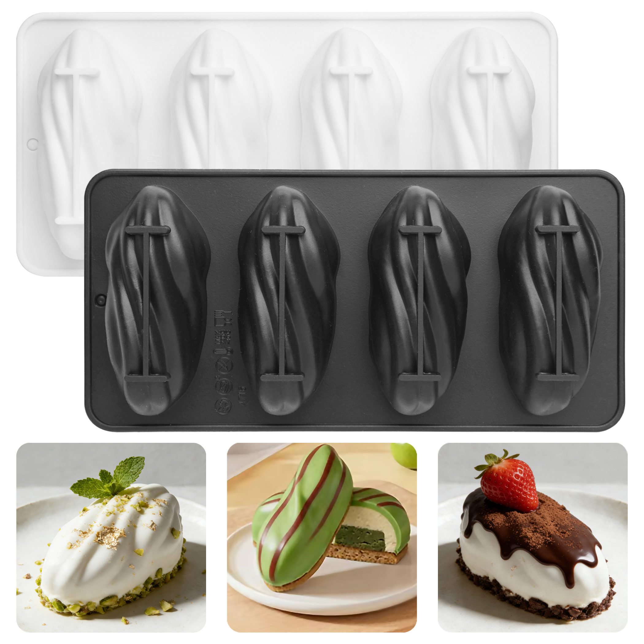 4-Cell Pistachios Design Silic - Kitchen Appliances For Baking 评论和价格