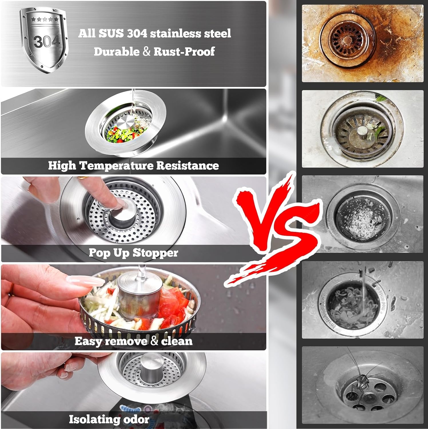 Upgraded 3 in 1 Kitchen Sink D - Kitchen Up 评论和价格