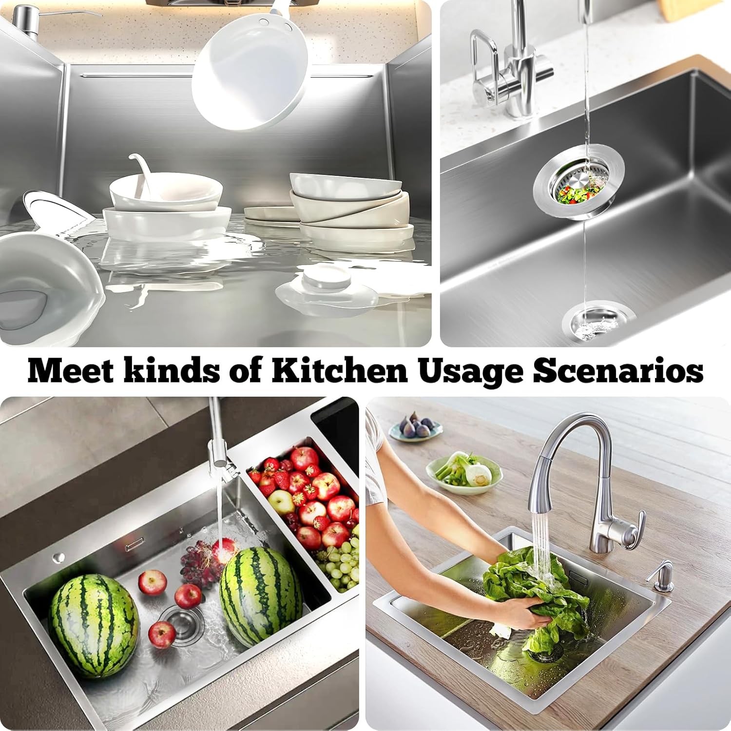 Upgraded 3 in 1 Kitchen Sink D - Kitchen Up 评论和价格