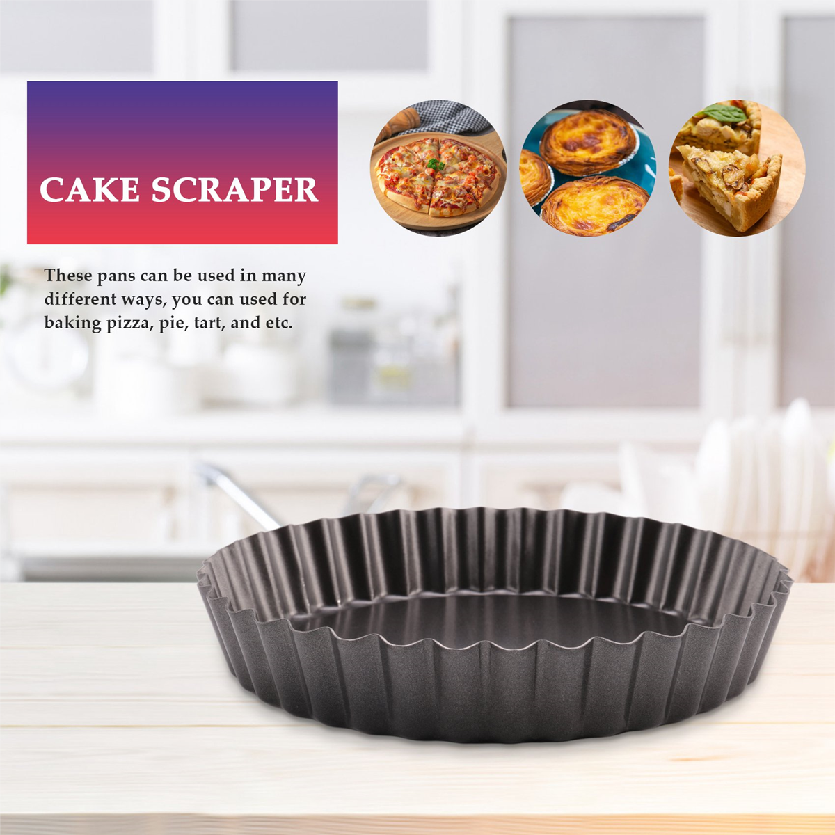 Pie Tin,Non-Stick Pie Dish,Rou - Tart Pan Loose 评论和价格