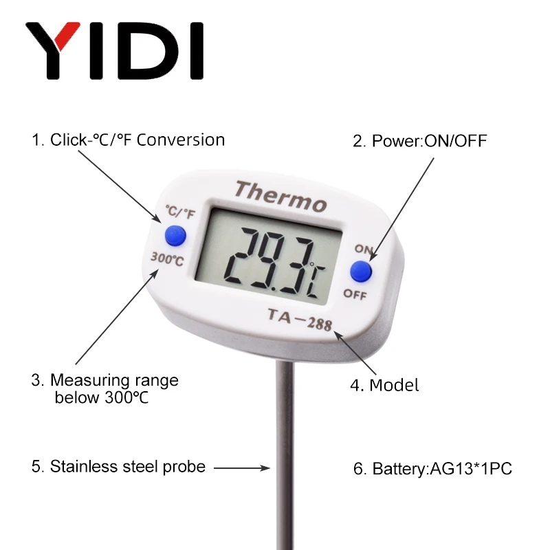 TA288 LCD Digital Food Thermom - Kitchen Quiz 评论和价格