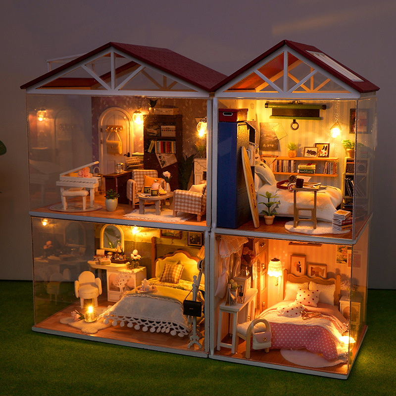 DIY Wooden Dollhouse Mini Bedr - Kitchen Queen 评论和价格